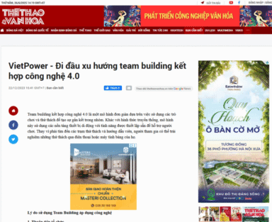thethaovanhoa.vn: VietPower – Đi đầu xu hướng team building kết hợp công nghệ 4.0