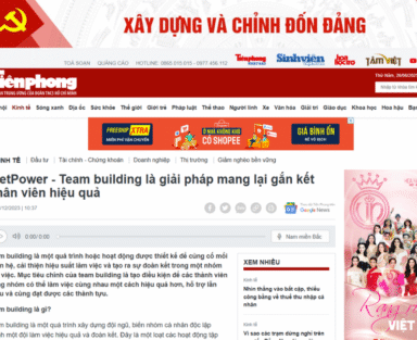 Tienphong.vn: VietPower – Team building là giải pháp mang lại gắn kết nhân viên hiệu quả