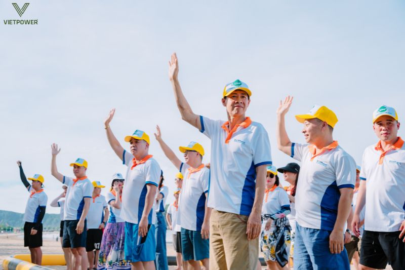 Đồng phục team building đi biển có cổ