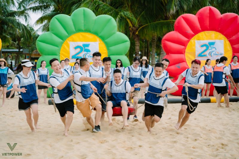 Đồng phục team building đi biển thoải má vận động
