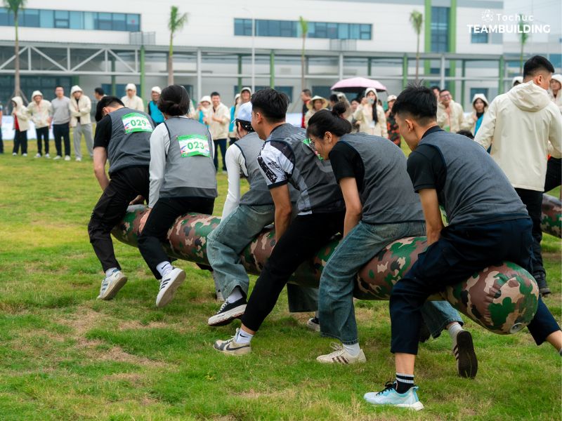 Vượt chướng ngại vật cùng cối hơi rằn ri mang phong cách quân đội