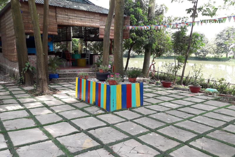 Không gian tại Ancofarm bình dị và xanh mát