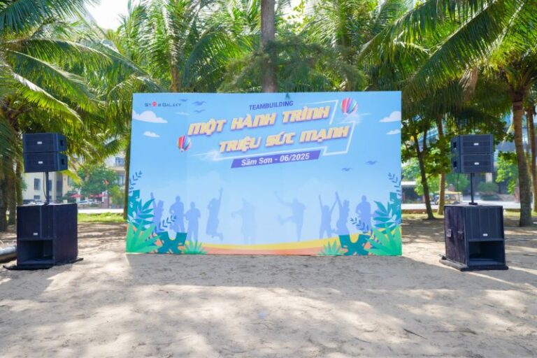 Kích thước backdrop team building chuẩn và phổ biến