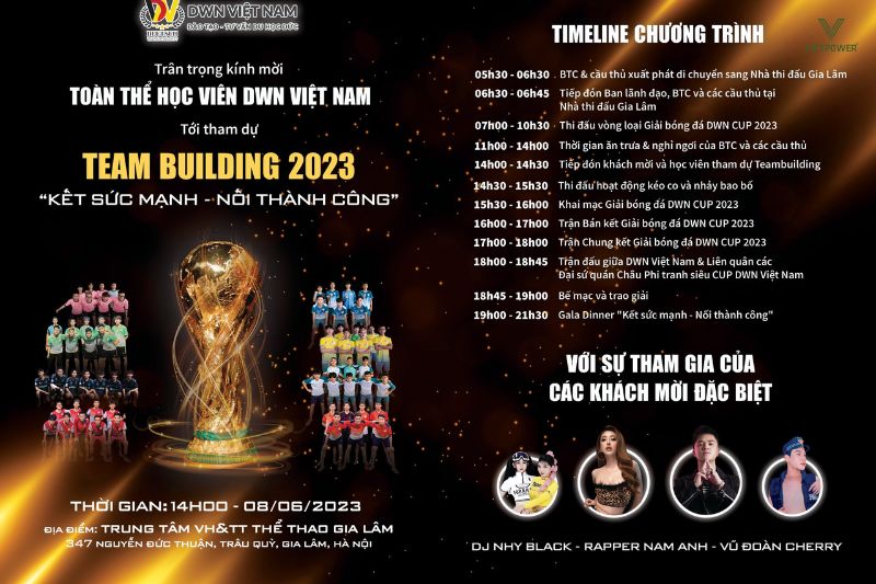 Mẫu team building có timeline chương trình chi tiết