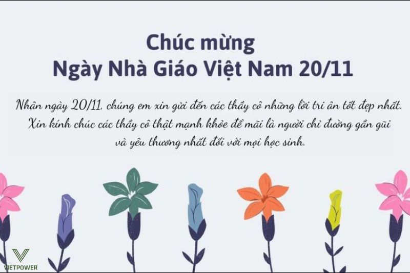 Lời chúc 20/11 ngắn gọn, chứa đựng tình cảm chân thật