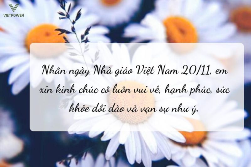 Thiệp chúc 20/11 đẹp, gửi lời tri ân chân thành tới thầy cô