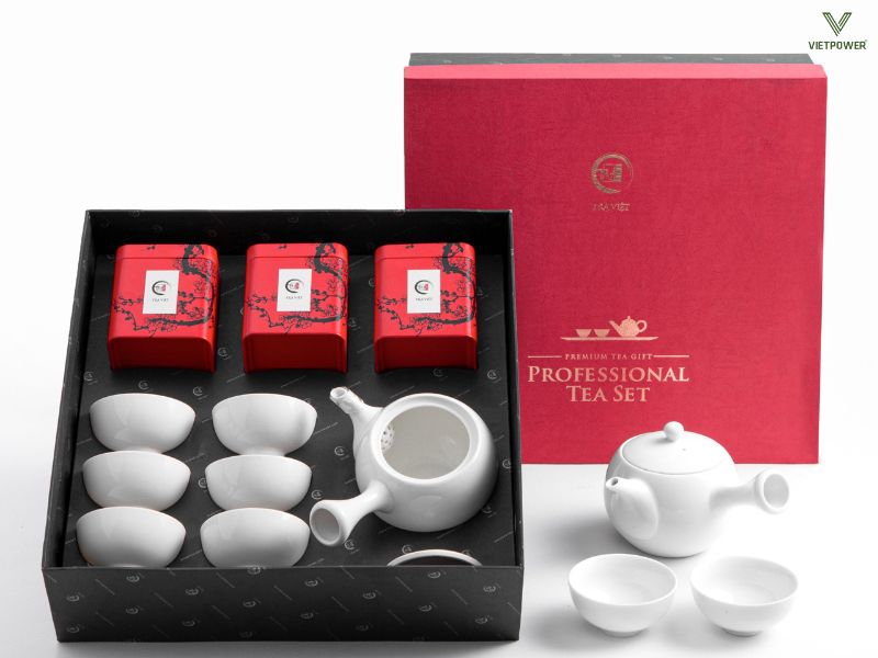 Bộ ấm chén trà sứ