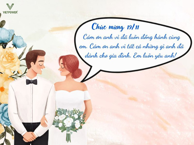 Lời chúc ngày 19/11 dành cho chồng, người yêu
