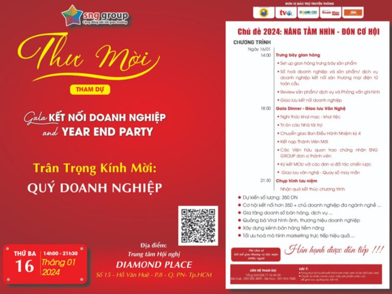 Thiệp màu đỏ, có các đường nét và ngôi sao vàng, chữ viết tay