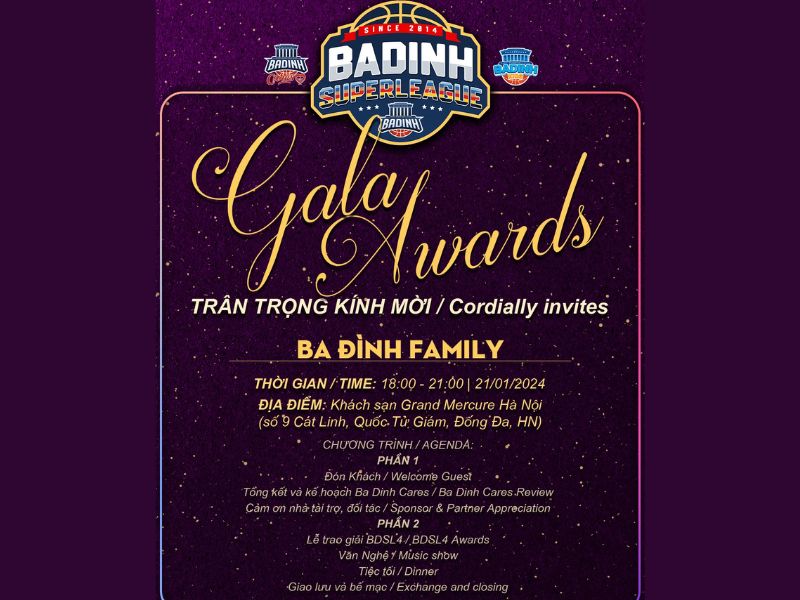 Nội dung thiệp mời: Tên sự kiện, thời gian và địa điểm, chương trình,...