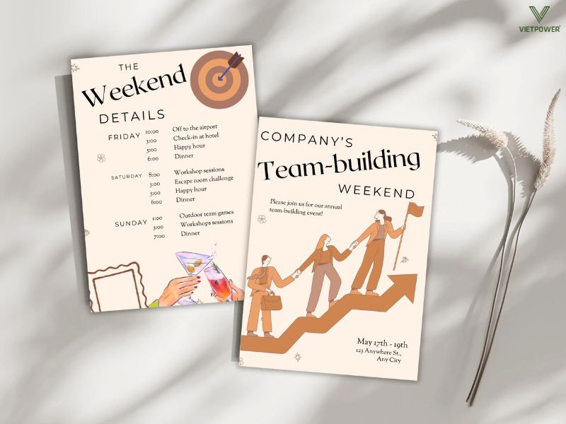 Thông tin cần có: tiêu đề, nội dung chương trình, thời gian, địa điểm,...